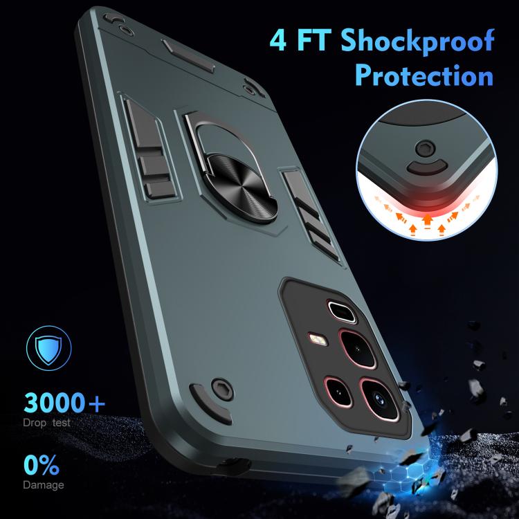 For Infinix Note 50s Shockproof Metal Ring Holder Phone Case