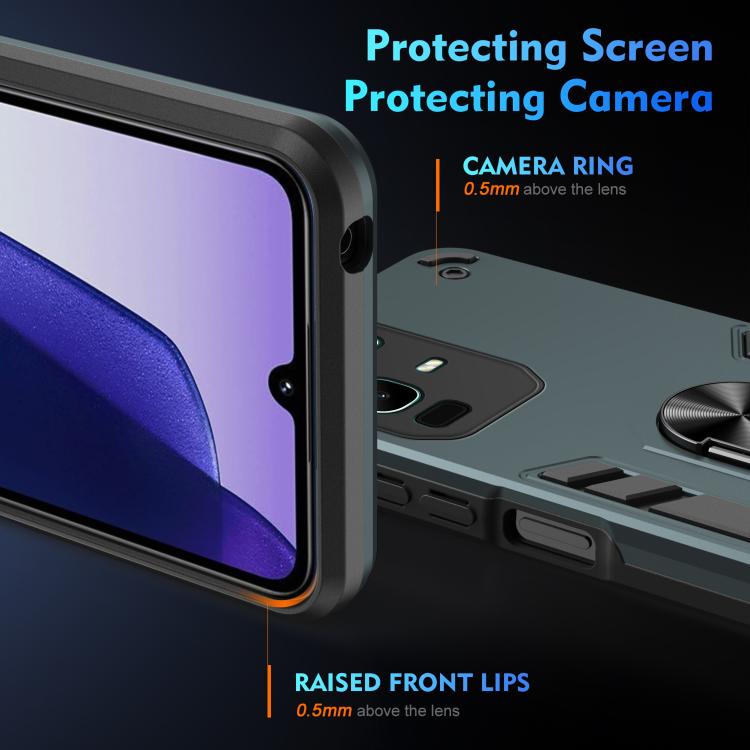 For Infinix Note 50x Shockproof Metal Ring Holder Phone Case