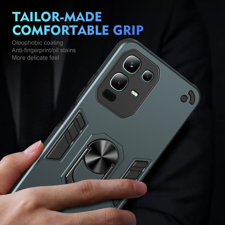 For Infinix Note 50x Shockproof Metal Ring Holder Phone Case