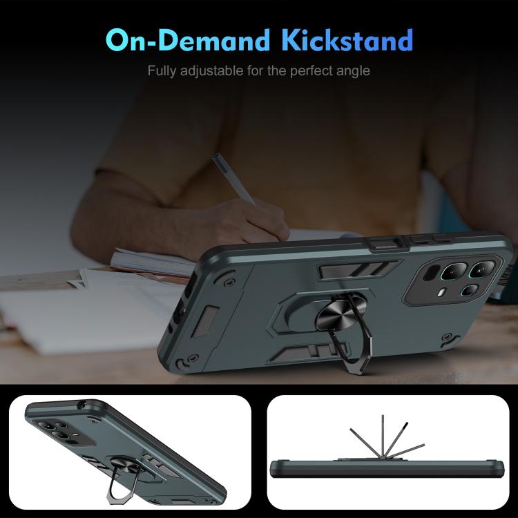 For Infinix Note 50x Shockproof Metal Ring Holder Phone Case