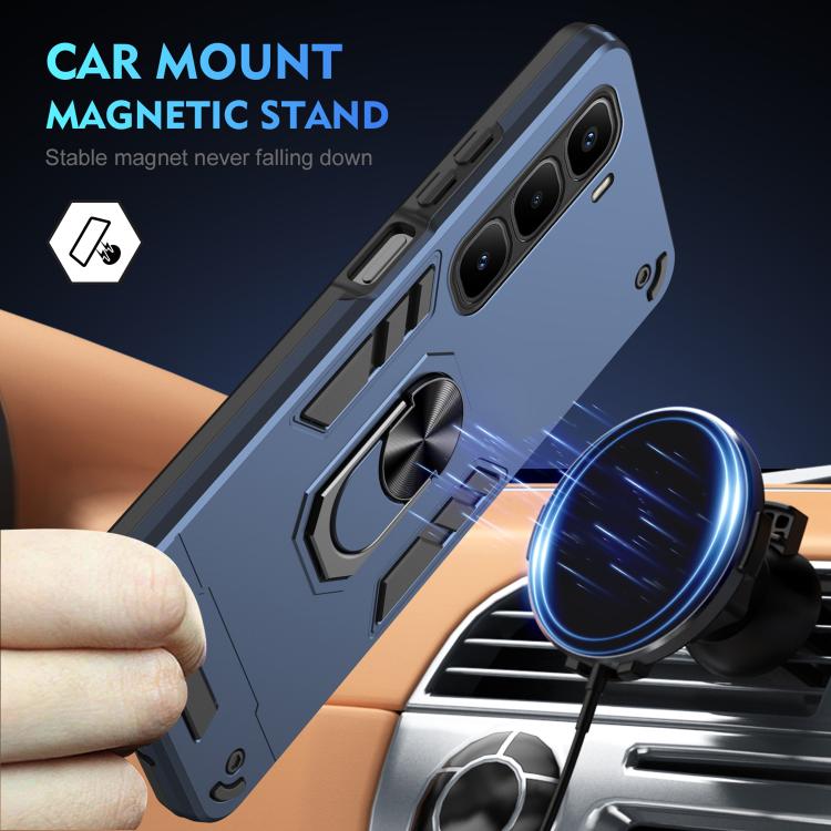 For Infinix Hot 60 Pro+ 4G Shockproof Metal Ring Holder Phone Case