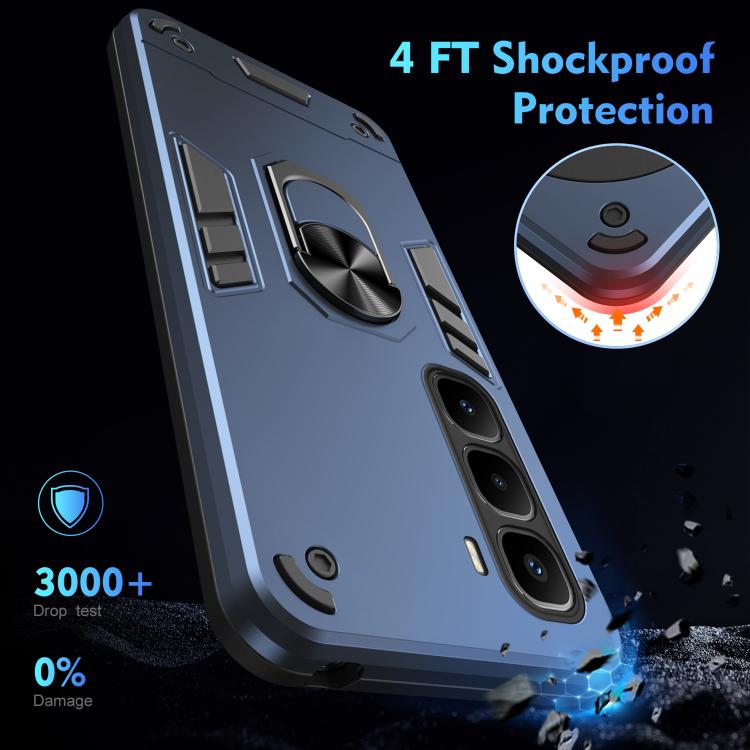 For Infinix Hot 60 Pro+ 4G Shockproof Metal Ring Holder Phone Case
