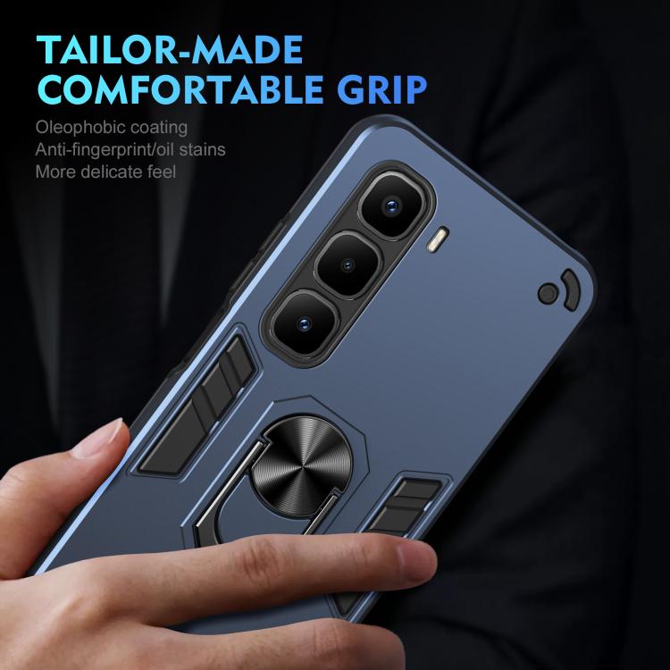 For Infinix Hot 60 Pro+ 4G Shockproof Metal Ring Holder Phone Case