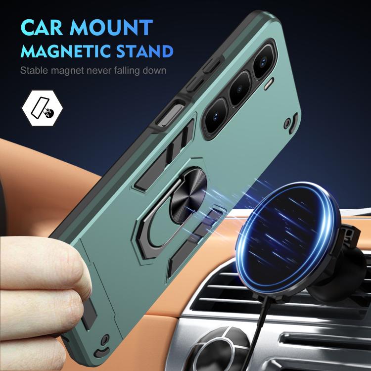 For Infinix Hot 60 Pro+ 4G Shockproof Metal Ring Holder Phone Case
