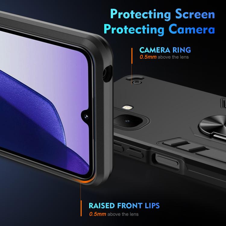 For Infinix Smart 10 Shockproof Metal Ring Holder Phone Case