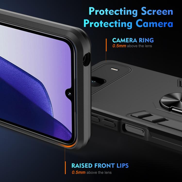 For Infinix Hot 60i 5G Shockproof Metal Ring Holder Phone Case