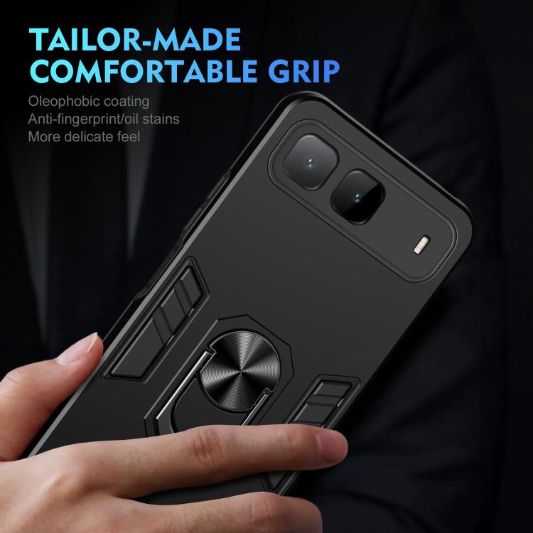 For Infinix Hot 60i 5G Shockproof Metal Ring Holder Phone Case