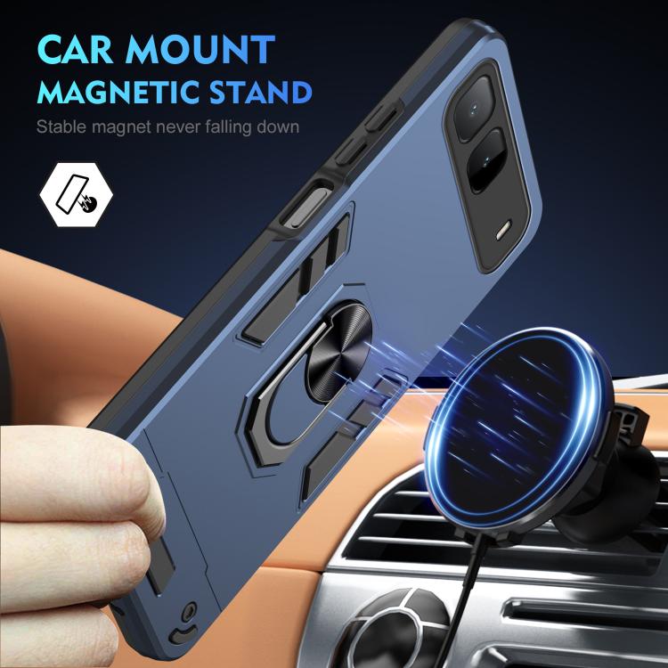 For Infinix Hot 60i 5G Shockproof Metal Ring Holder Phone Case
