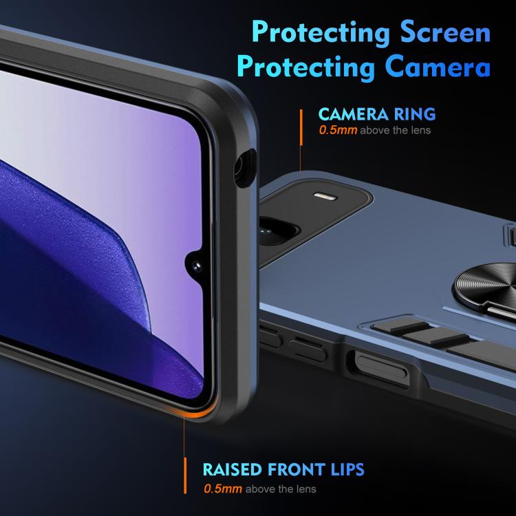 For Infinix Hot 60i 5G Shockproof Metal Ring Holder Phone Case