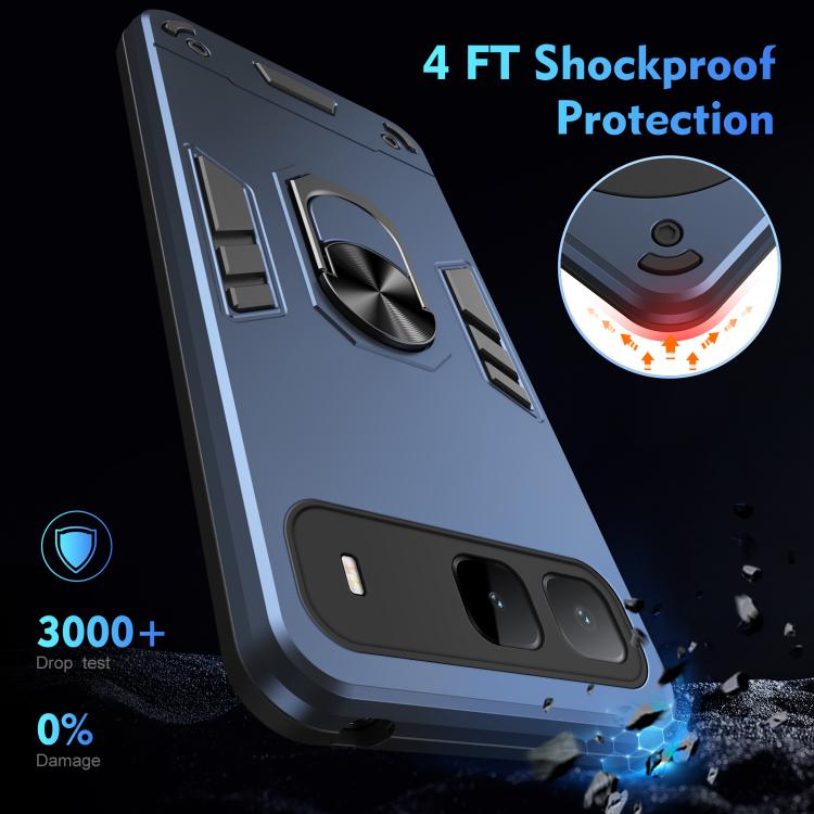For Infinix Hot 60i 5G Shockproof Metal Ring Holder Phone Case