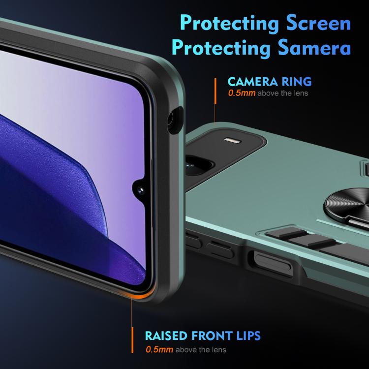 For Infinix Hot 60i 5G Shockproof Metal Ring Holder Phone Case