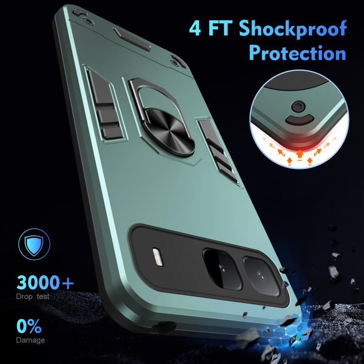 For Infinix Hot 60i 5G Shockproof Metal Ring Holder Phone Case
