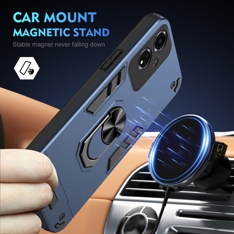 For OPPO A59 5G Shockproof Metal Ring Holder Phone Case