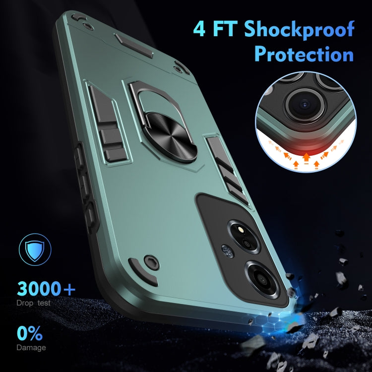 For OPPO A59 5G Shockproof Metal Ring Holder Phone Case