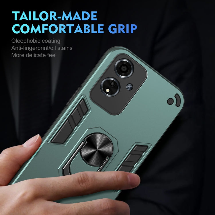 For OPPO A59 5G Shockproof Metal Ring Holder Phone Case