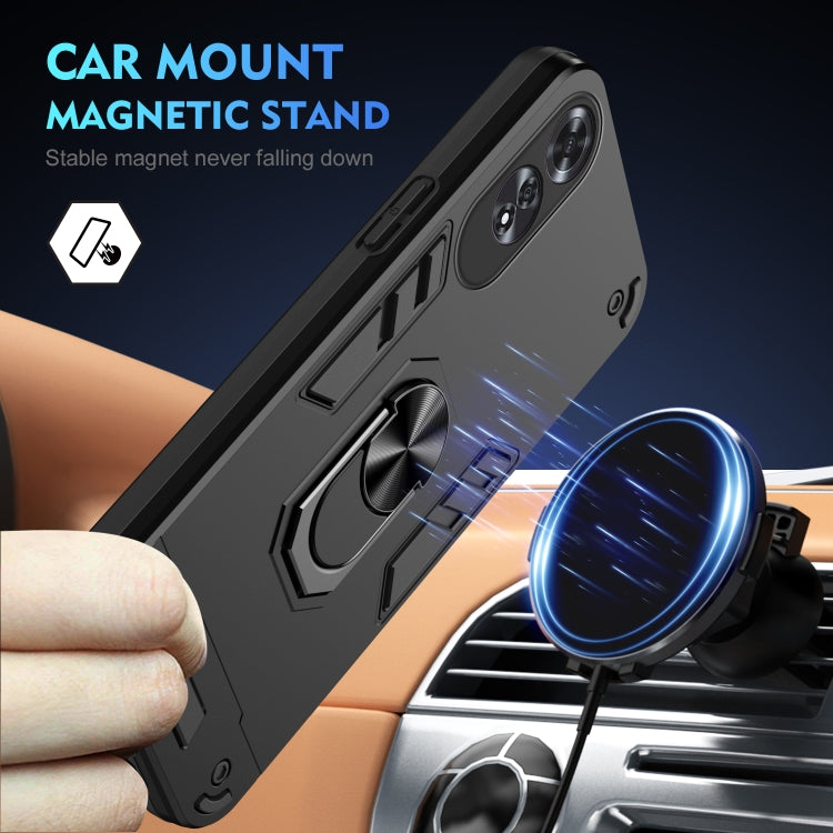 For OPPO A60 Shockproof Metal Ring Holder Phone Case