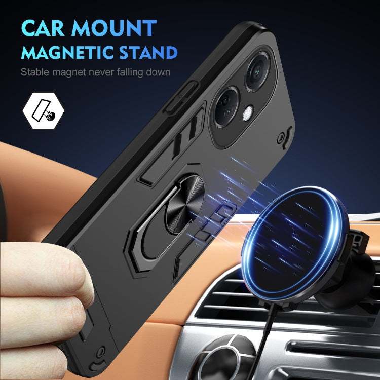 For OPPO K11 Shockproof Metal Ring Holder Phone Case