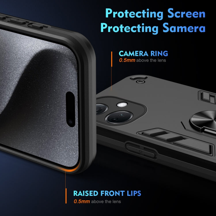 For OPPO K11 Shockproof Metal Ring Holder Phone Case