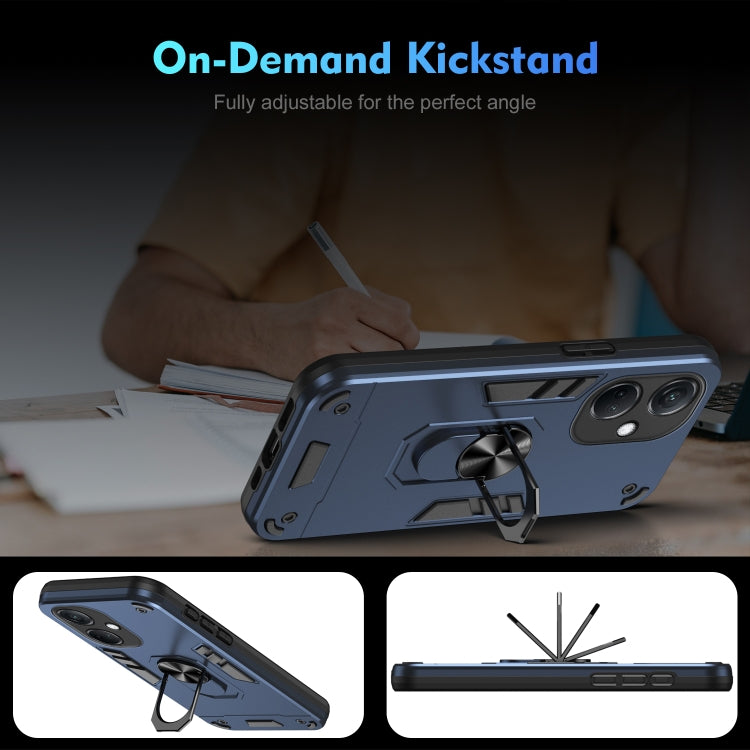 For OPPO K11 Shockproof Metal Ring Holder Phone Case