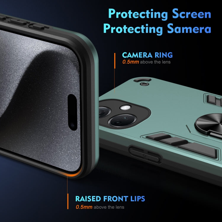 For OPPO K11 Shockproof Metal Ring Holder Phone Case