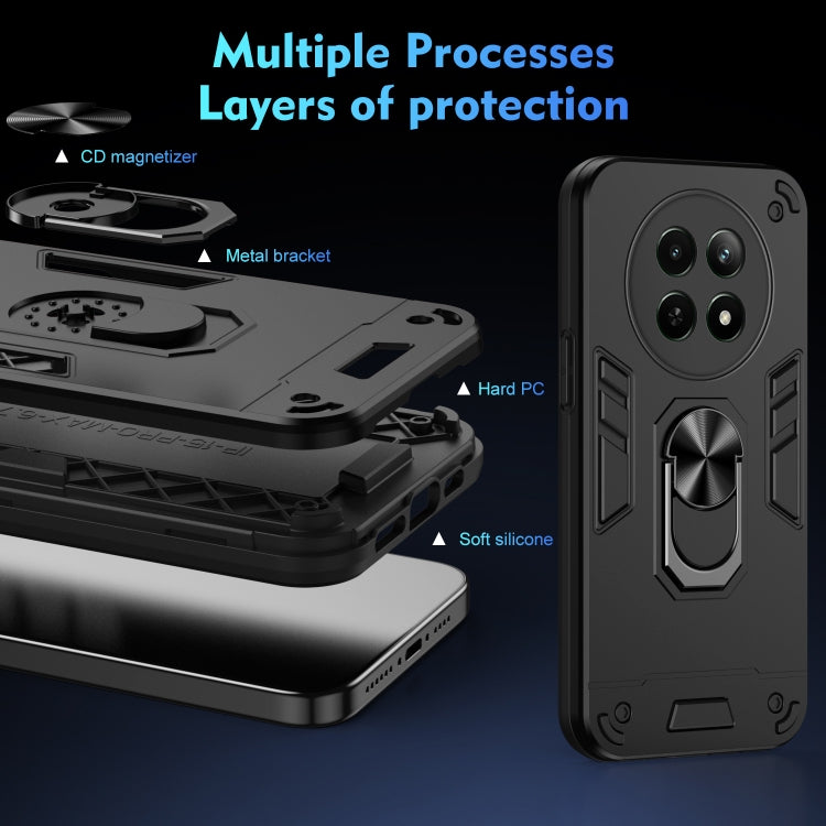 For Realme 12 5G Shockproof Metal Ring Holder Phone Case