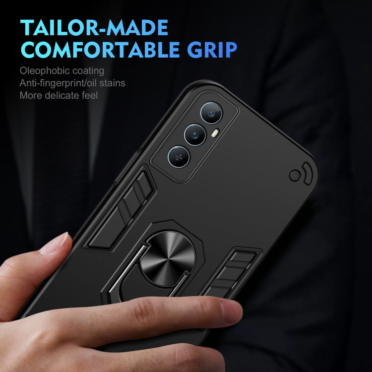 For Realme C65 Shockproof Metal Ring Holder Phone Case
