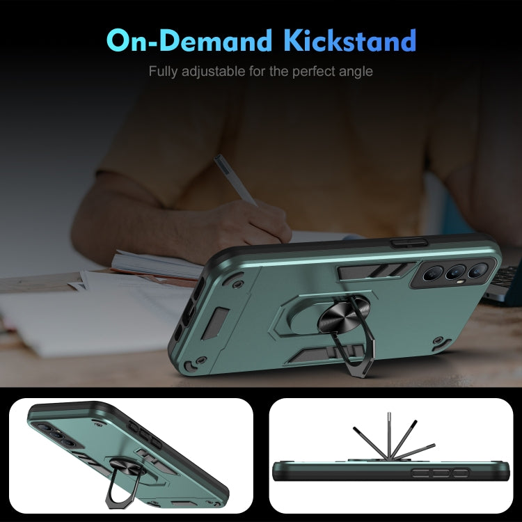 For Realme C65 Shockproof Metal Ring Holder Phone Case