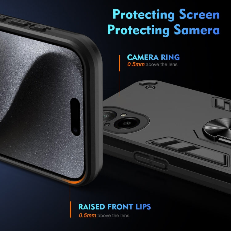 For Realme C67 4G Shockproof Metal Ring Holder Phone Case