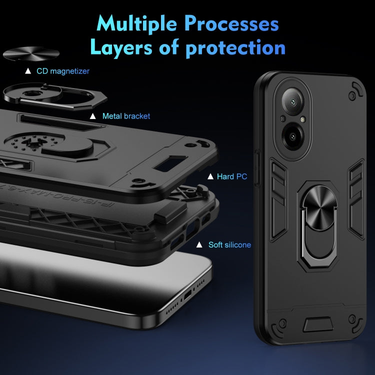 For Realme C67 4G Shockproof Metal Ring Holder Phone Case
