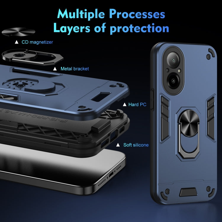 For Realme C67 4G Shockproof Metal Ring Holder Phone Case