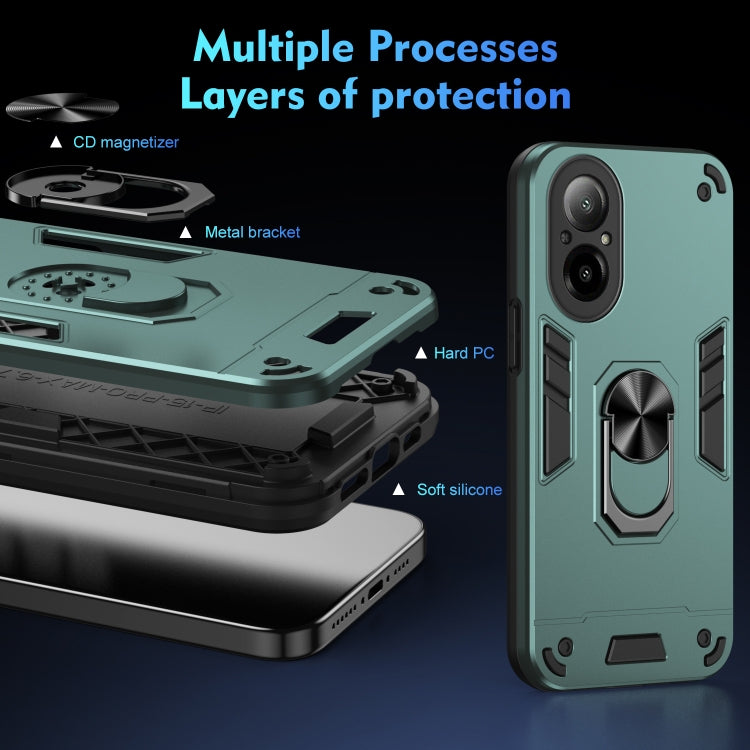 For Realme C67 4G Shockproof Metal Ring Holder Phone Case