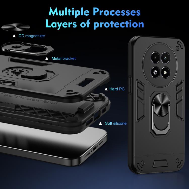 For Realme 13 5G Shockproof Metal Ring Holder Phone Case