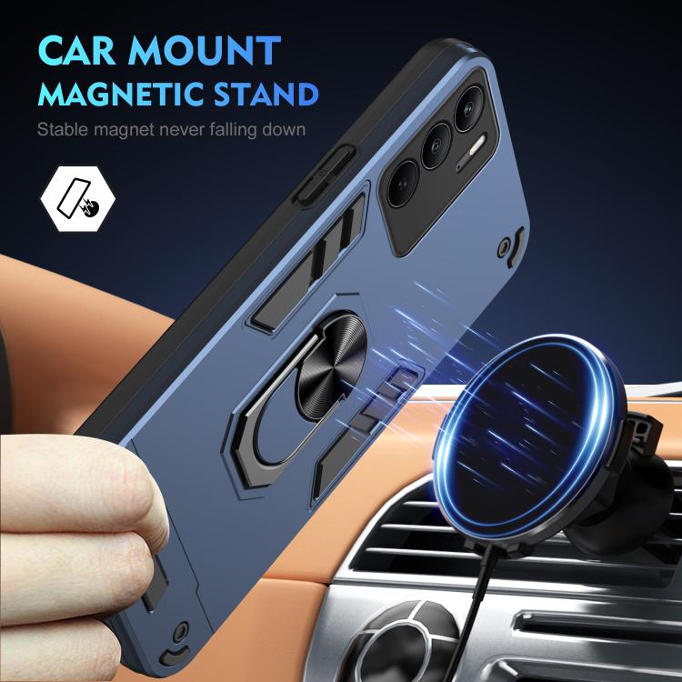 For Realme C75 Shockproof Metal Ring Holder Phone Case