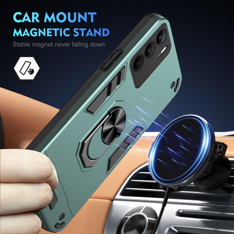 For Realme C75 Shockproof Metal Ring Holder Phone Case