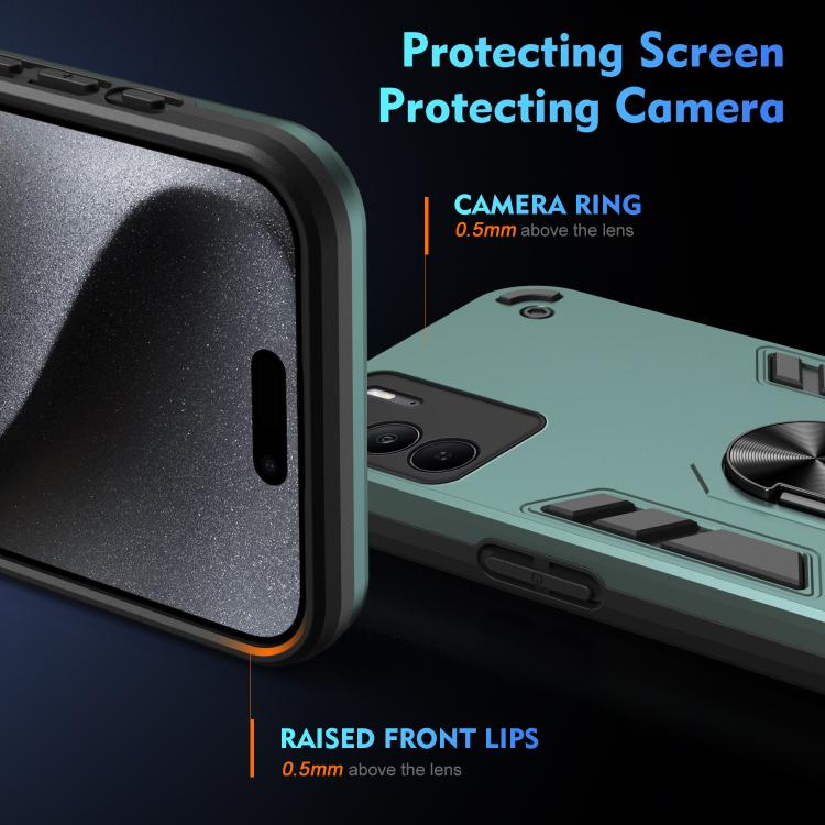 For Realme C75 Shockproof Metal Ring Holder Phone Case