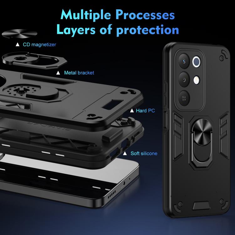 For Realme C85 5G / 15x 5G India Shockproof Metal Ring Holder Phone Case