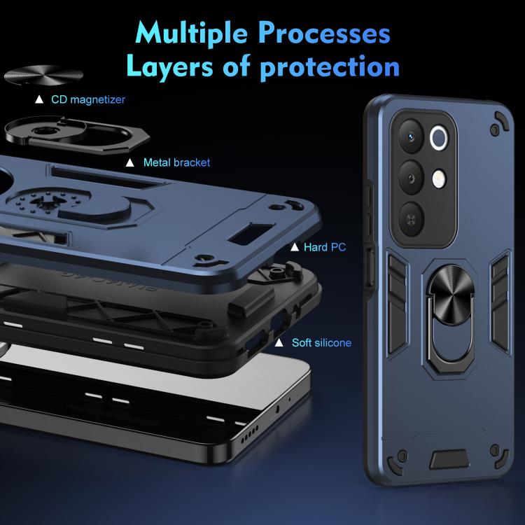 For Realme C85 5G / 15x 5G India Shockproof Metal Ring Holder Phone Case