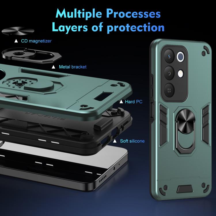 For Realme C85 5G / 15x 5G India Shockproof Metal Ring Holder Phone Case