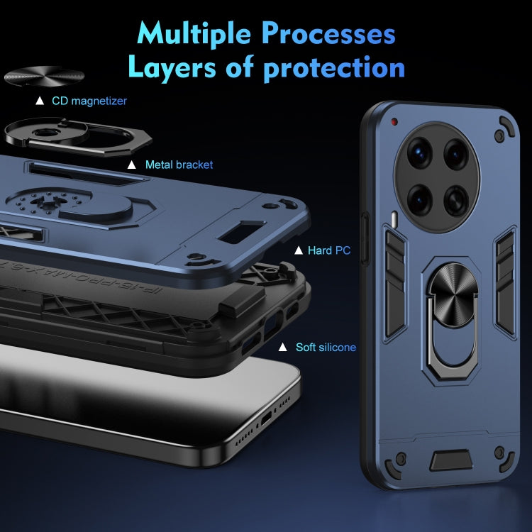 For Tecno Camon 30 Premier Shockproof Metal Ring Holder Phone Case