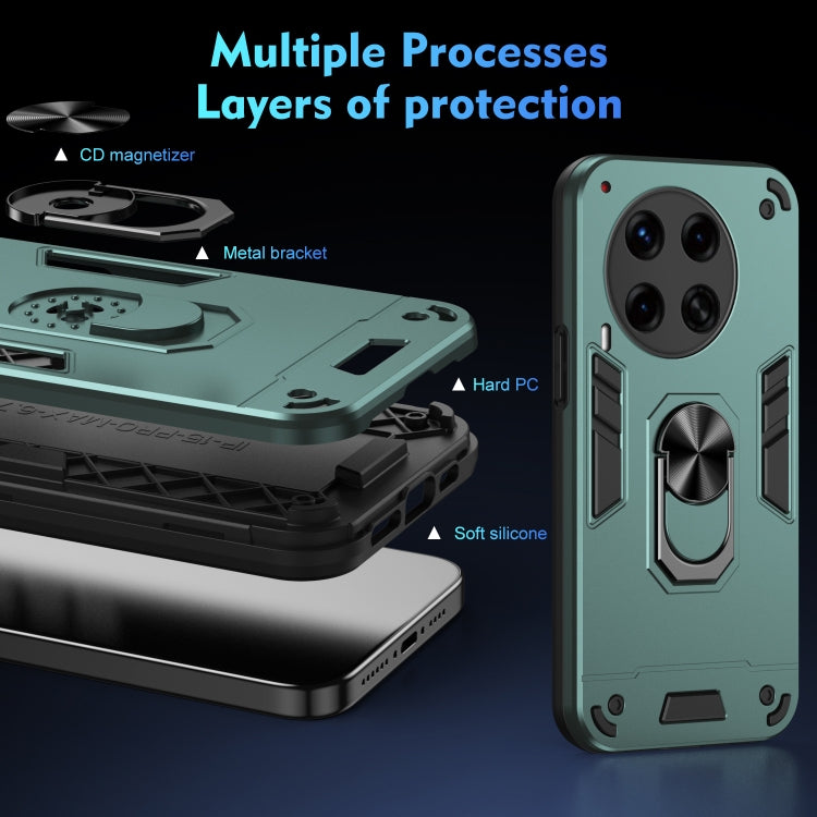 For Tecno Camon 30 Premier Shockproof Metal Ring Holder Phone Case