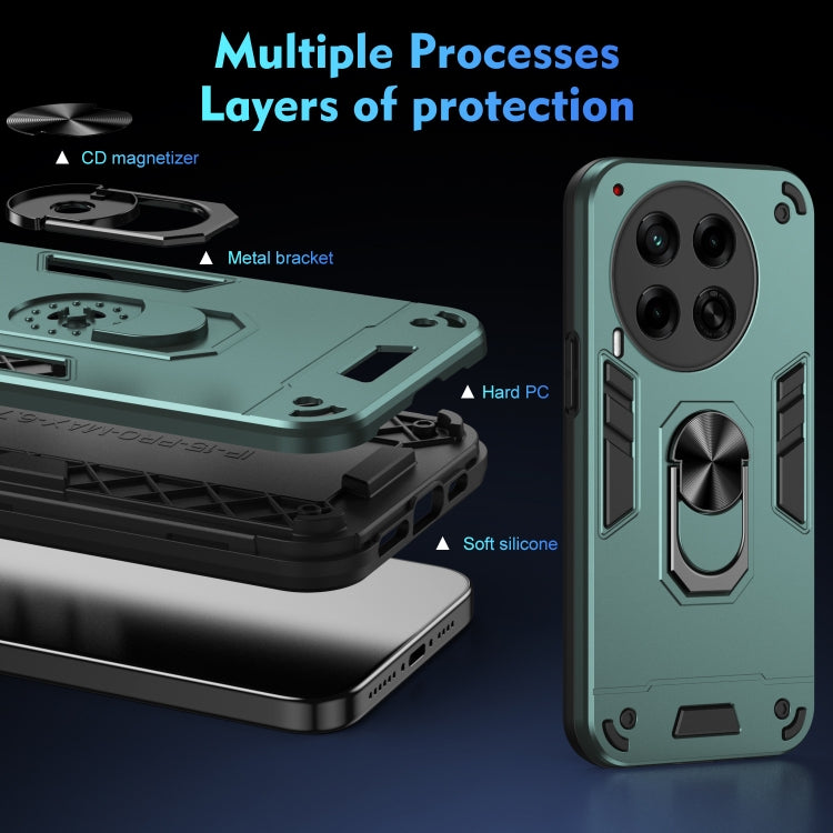 For Tecno Camon 30 4G Shockproof Metal Ring Holder Phone Case