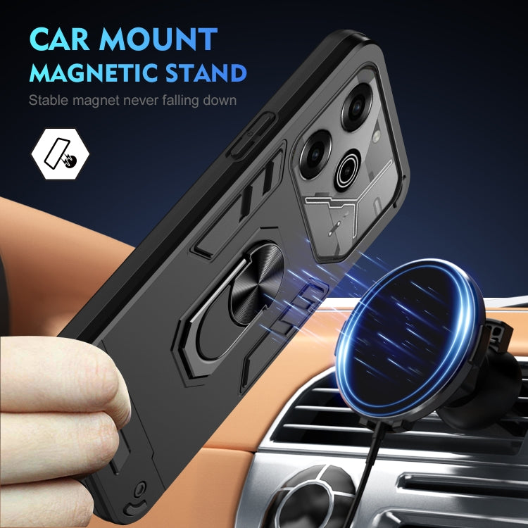 For Tecno Pova 6 Pro Shockproof Metal Ring Holder Phone Case
