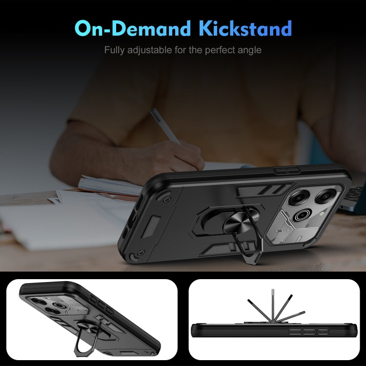 For Tecno Pova 6 Pro Shockproof Metal Ring Holder Phone Case