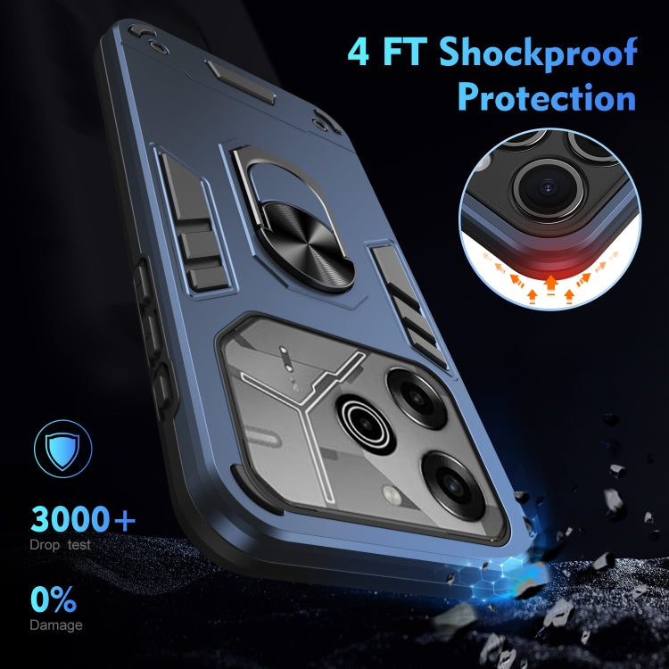 For Tecno Pova 6 Pro Shockproof Metal Ring Holder Phone Case