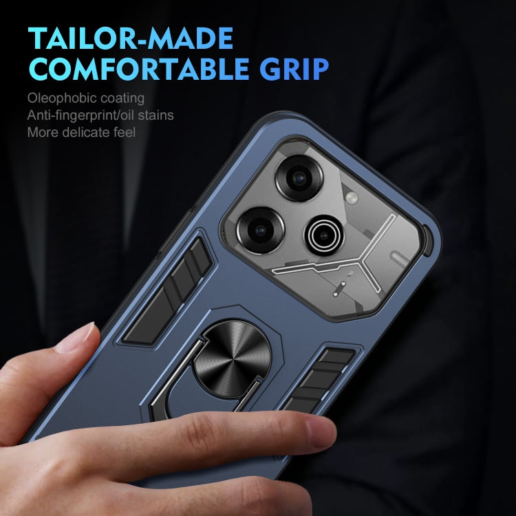 For Tecno Pova 6 Pro Shockproof Metal Ring Holder Phone Case