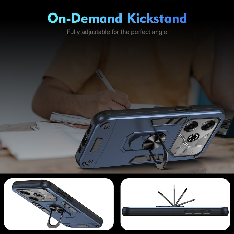 For Tecno Pova 6 Pro Shockproof Metal Ring Holder Phone Case