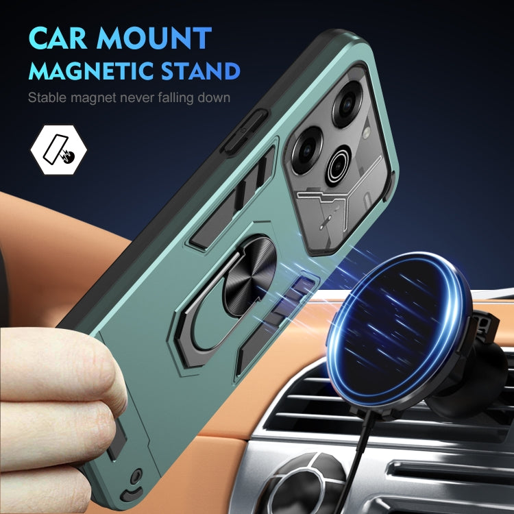 For Tecno Pova 6 Pro Shockproof Metal Ring Holder Phone Case
