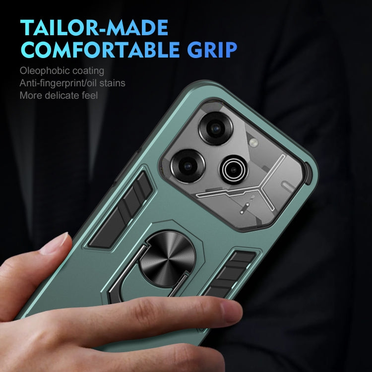 For Tecno Pova 6 Pro Shockproof Metal Ring Holder Phone Case