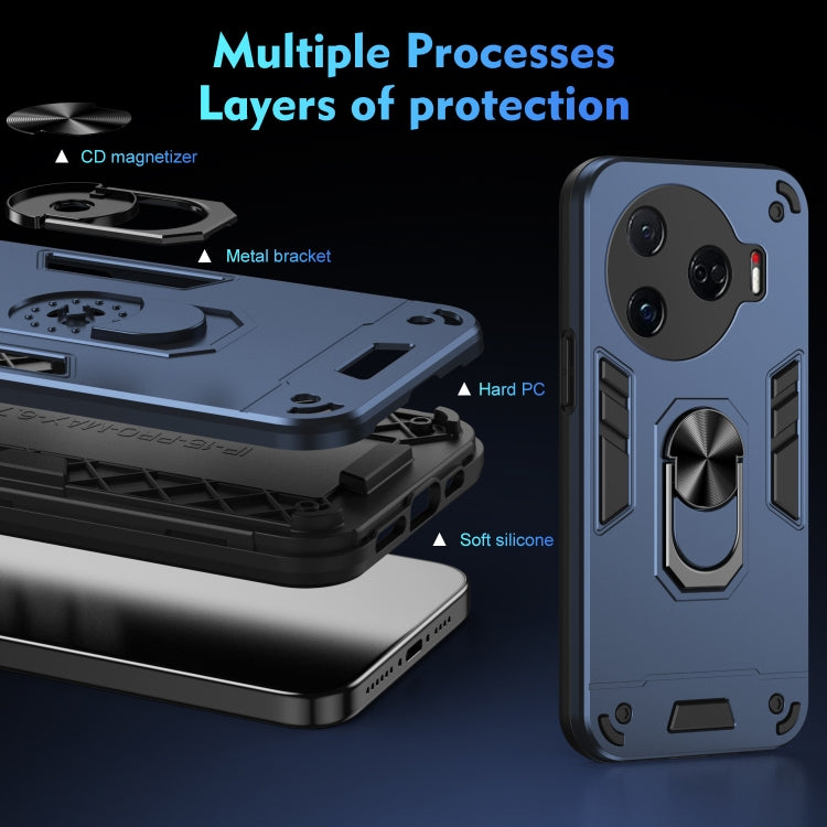 For Tecno Camon 30 Pro 5G Shockproof Metal Ring Holder Phone Case