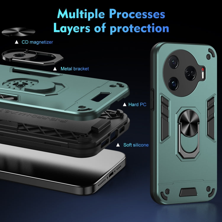 For Tecno Camon 30 Pro 5G Shockproof Metal Ring Holder Phone Case
